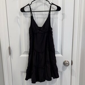 Black Spaghetti Strap Tiered Sundress